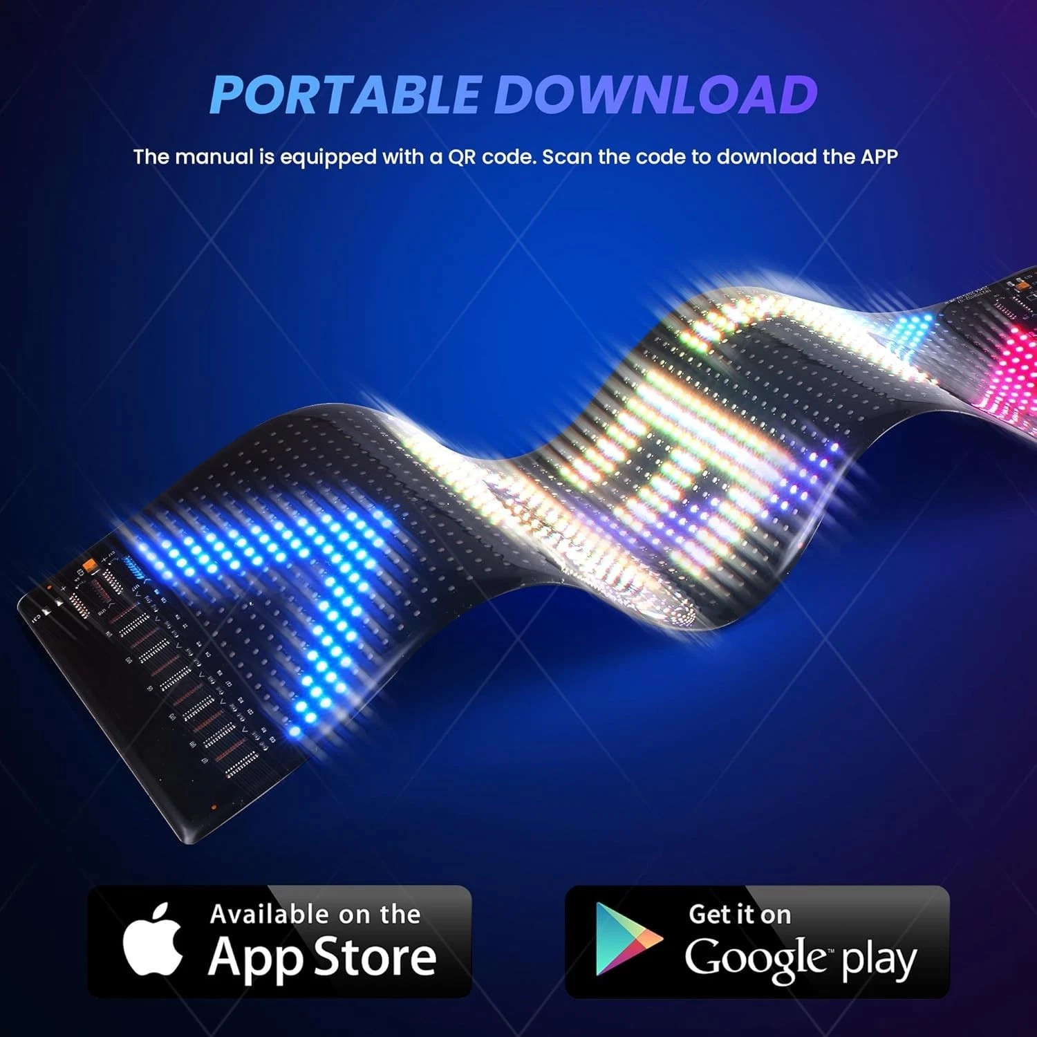 Programmable LED Sign Bluetooth APP Flexible Scrolling Message Board Text Animat