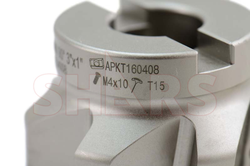3″ 90° INDEXABLE FACE MILL APKT 1604 INSERT 7FL W/Certificate #[