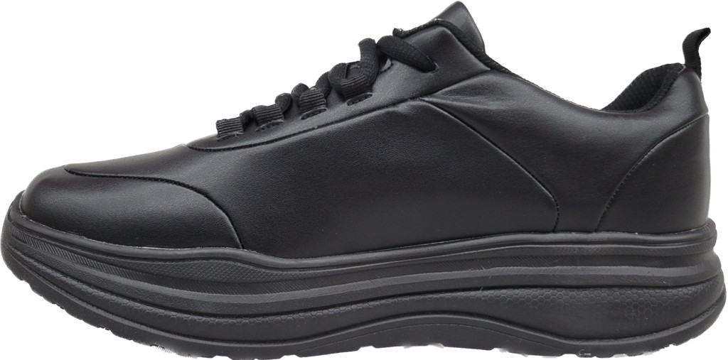 Work Slip Resistant Shoes Men Black Lace Up All Day Comfort Cushion MayTall 7201