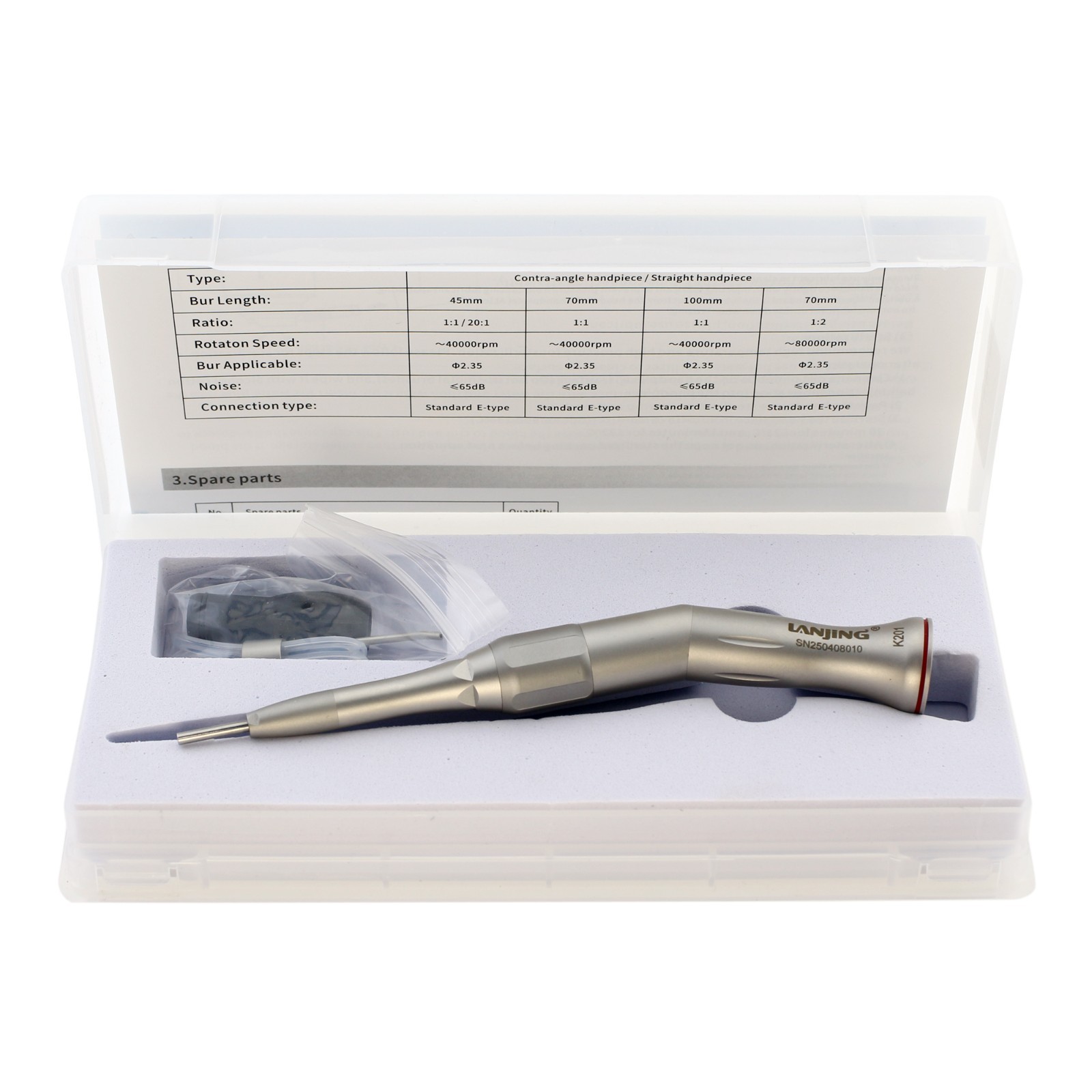 Dental Implant Handpiece 20:1 Contra Angle 1:2 Surgical External SGA-E2S SGS-E2S
