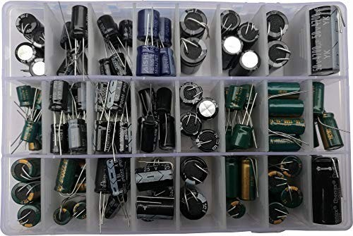 124pcs Electrolytic Capacitor Assortment Kit – 22uF-4700uF, 6.3V-450V, 105C