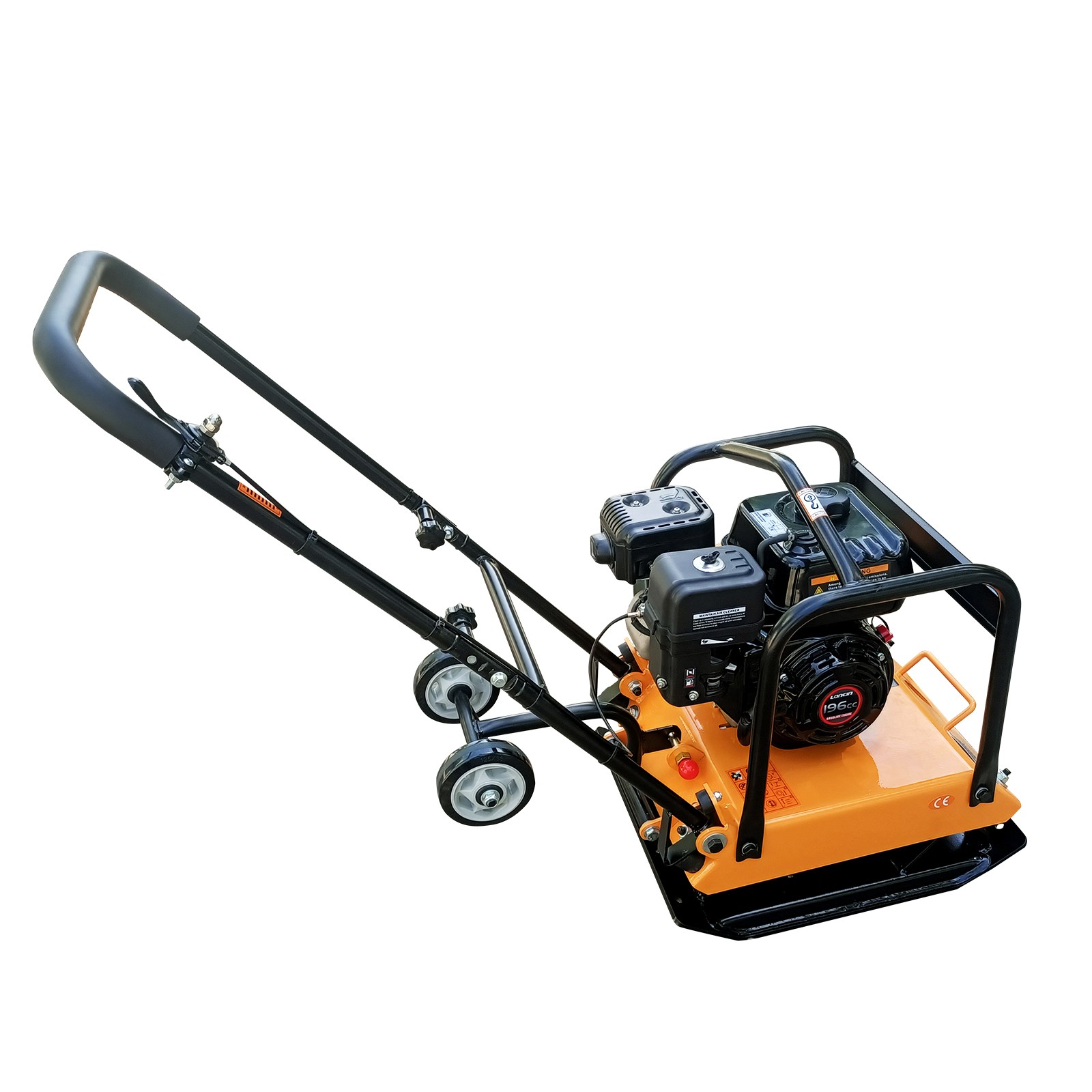 Walk Behind Compactor Rammer Vibratory Plate Soil Dirt EPA 196CC 6.5HP Engine