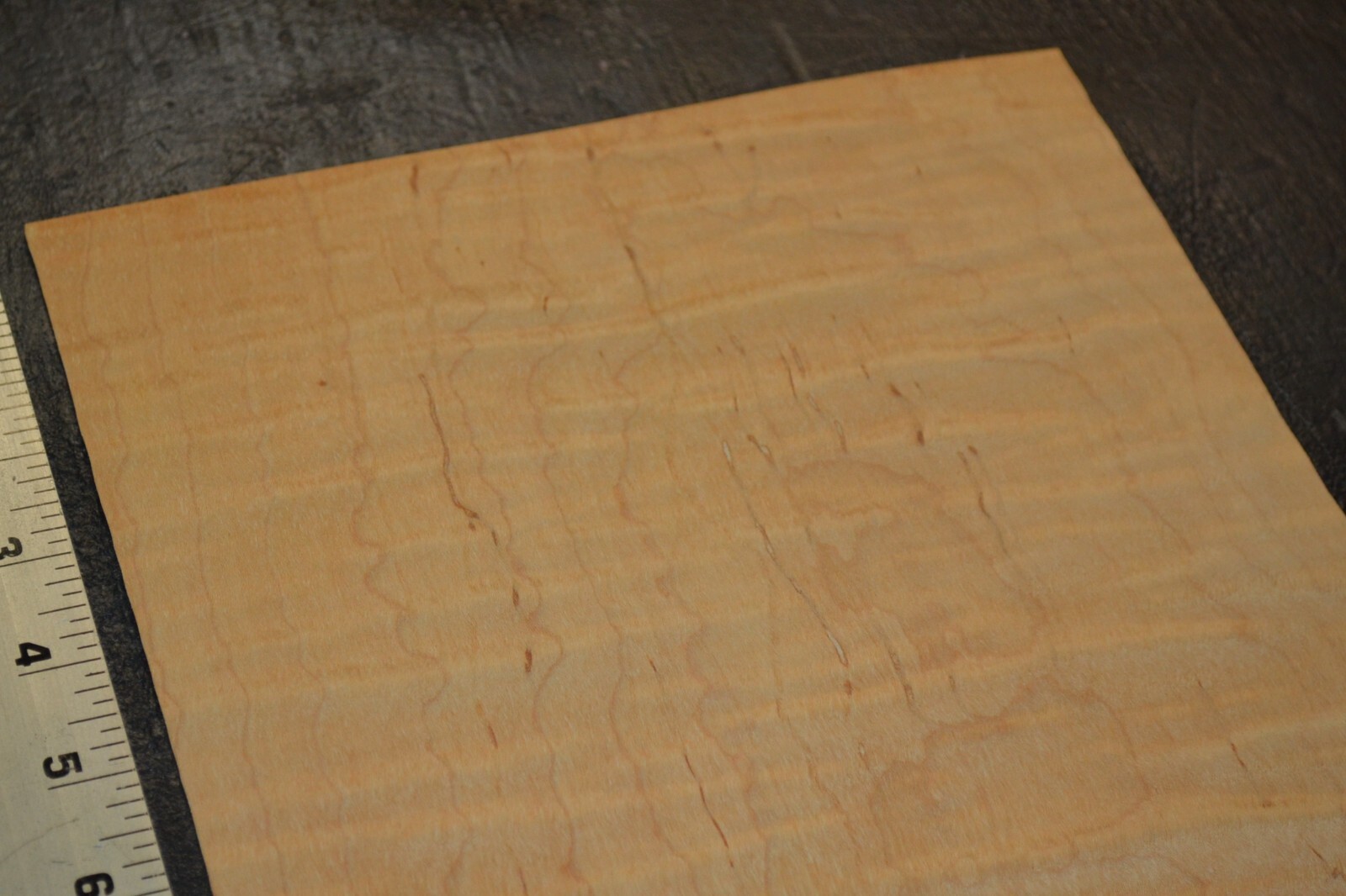 Flame Maple Raw Wood Veneer Sheet 9 x 29 inches 1/42nd 4671-76