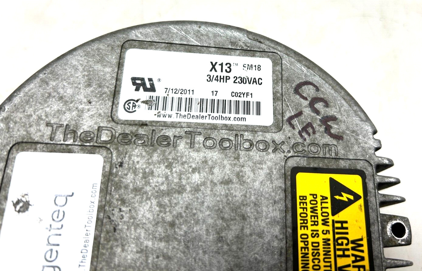 Genteq X13 ECM Motors FM18 230VAC 3/4HP CCW LE rotation Module Only used #Z721