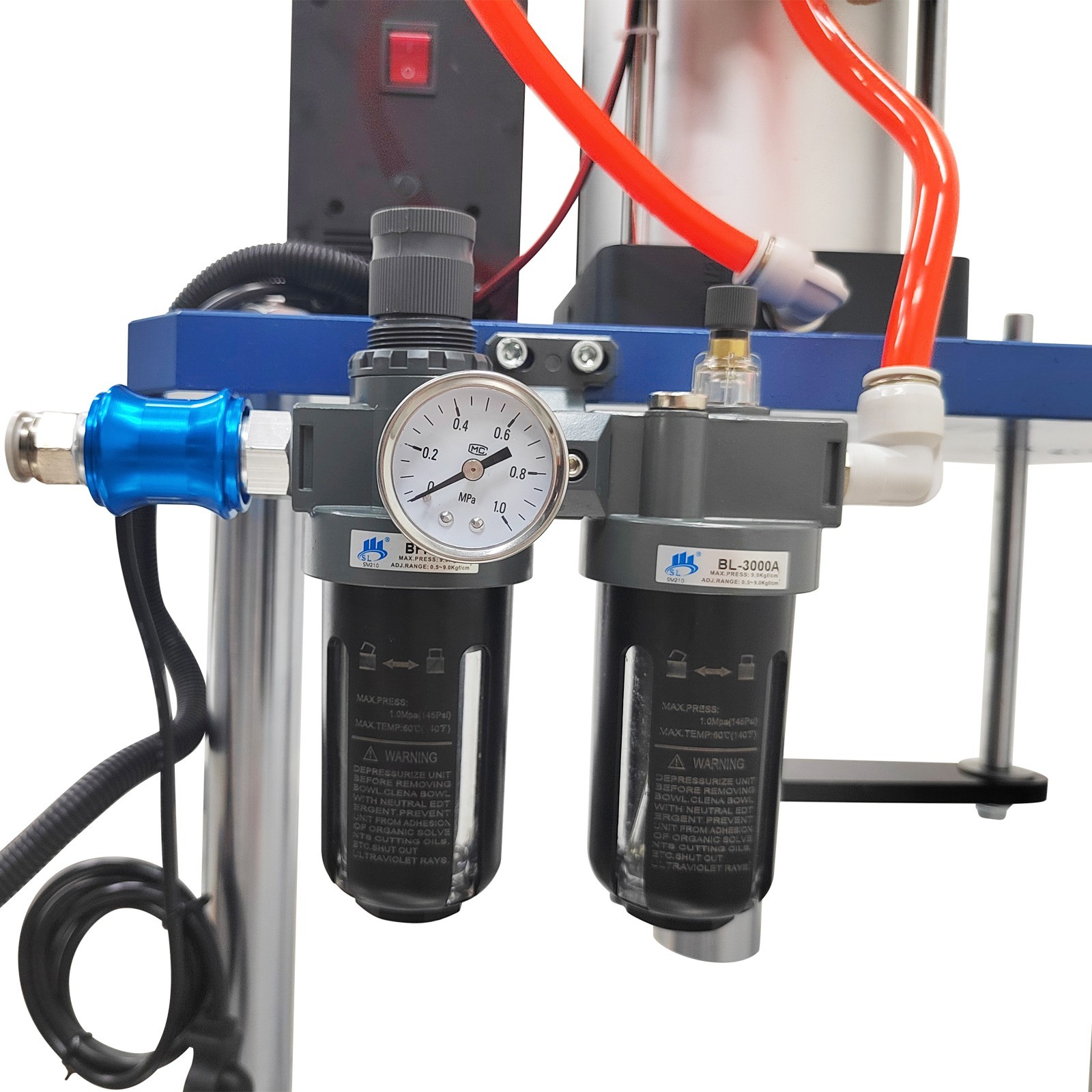Pneumatic Punch Machine Punch Press controller 110V 1763lbs 3.9-1.9in Two Column