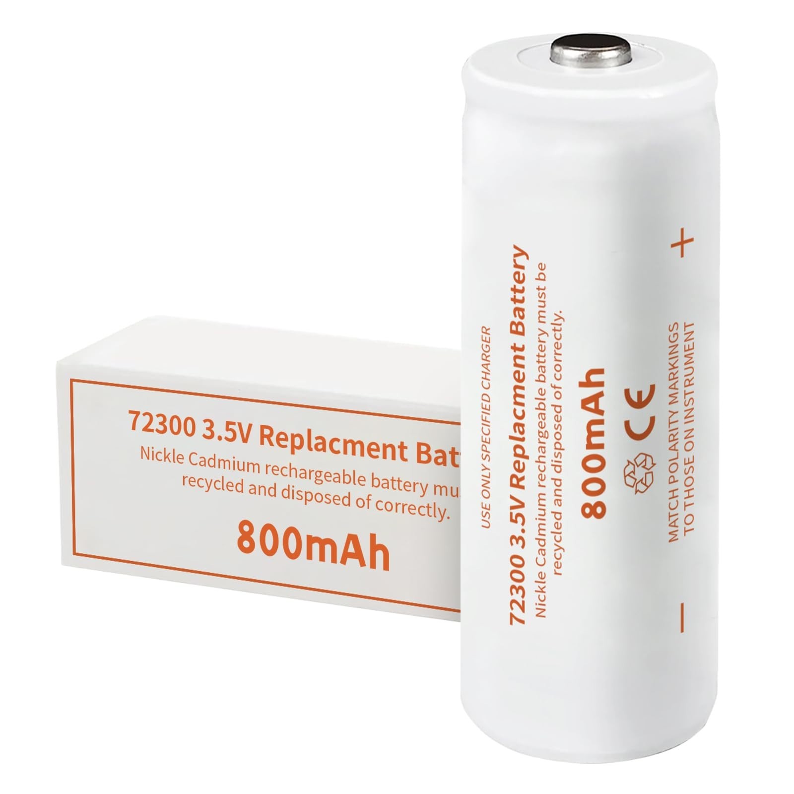 3.5V 800mAh Ni-Cd Battery for Otoscope | 20% Longer Runtime, UL CE RoHS, Leak-Pr
