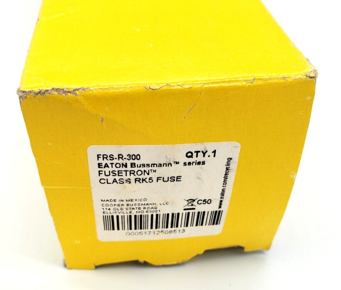 New Bussmann FRS-R-300, 300 Amp, 600 Volt, Time Delay, Class RK5, Long Fuse