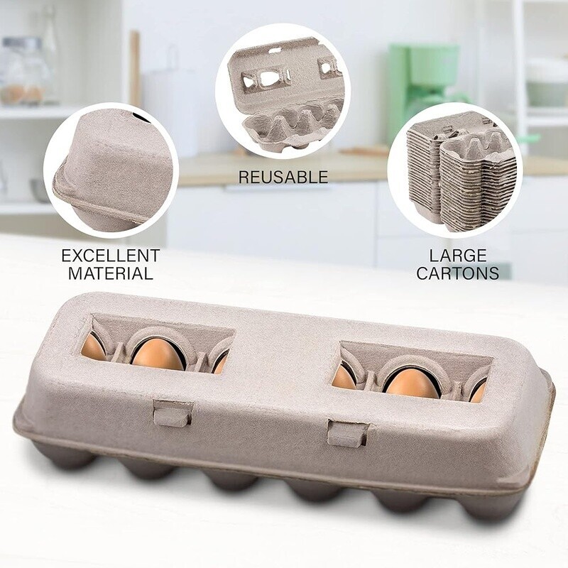 Blank Egg Cartons Bulk Recycled Pulp Holds 12 Perfect Storage Crafts Reusable US