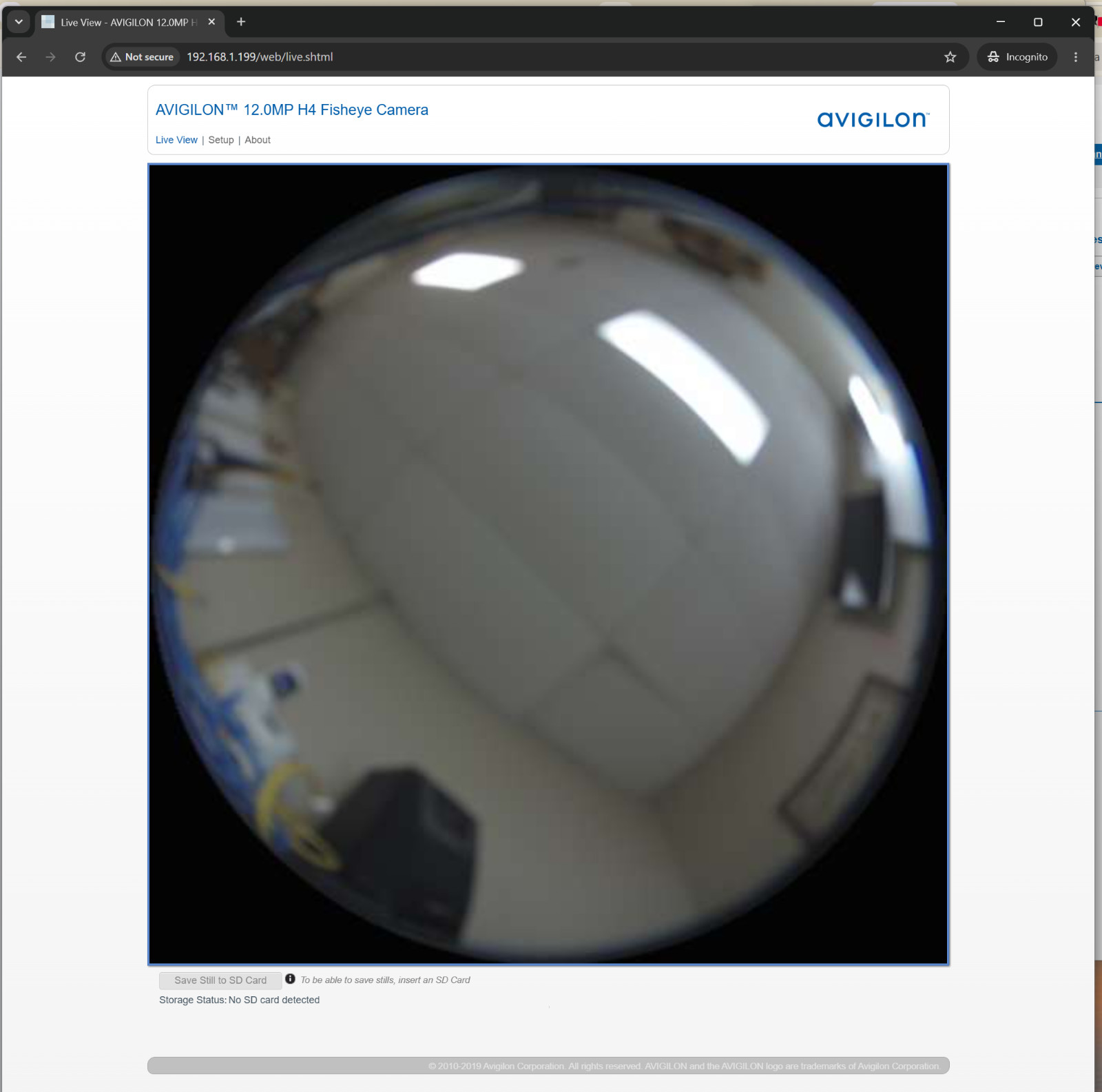 Avigilon 12.0-H4F-DO1-IR 12MP 360-Degree Fisheye Camera With IR (AS-IS) [CTA]