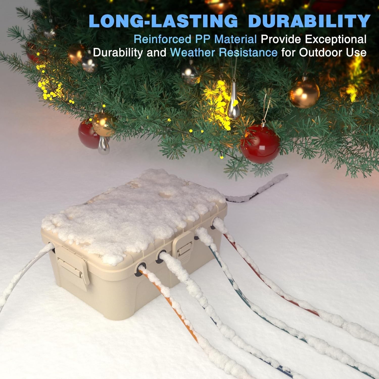 Weatherproof Connection Box for Outdoor Use – Secure Extension Cord Protection