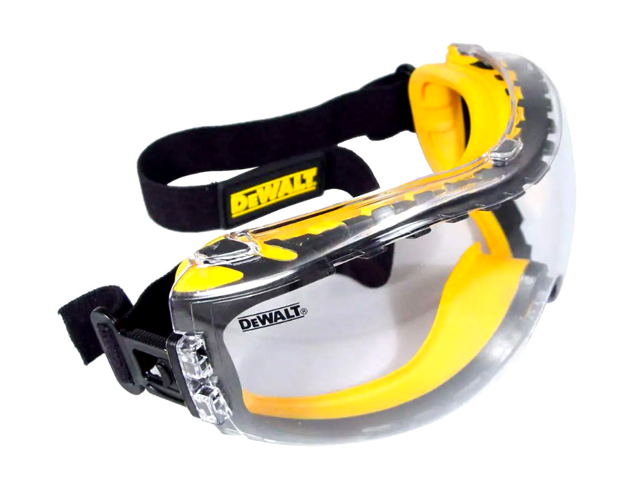 DEWALT Safety Goggles Concealer with Clear Anti-Fog Lens 99.9% UV protection