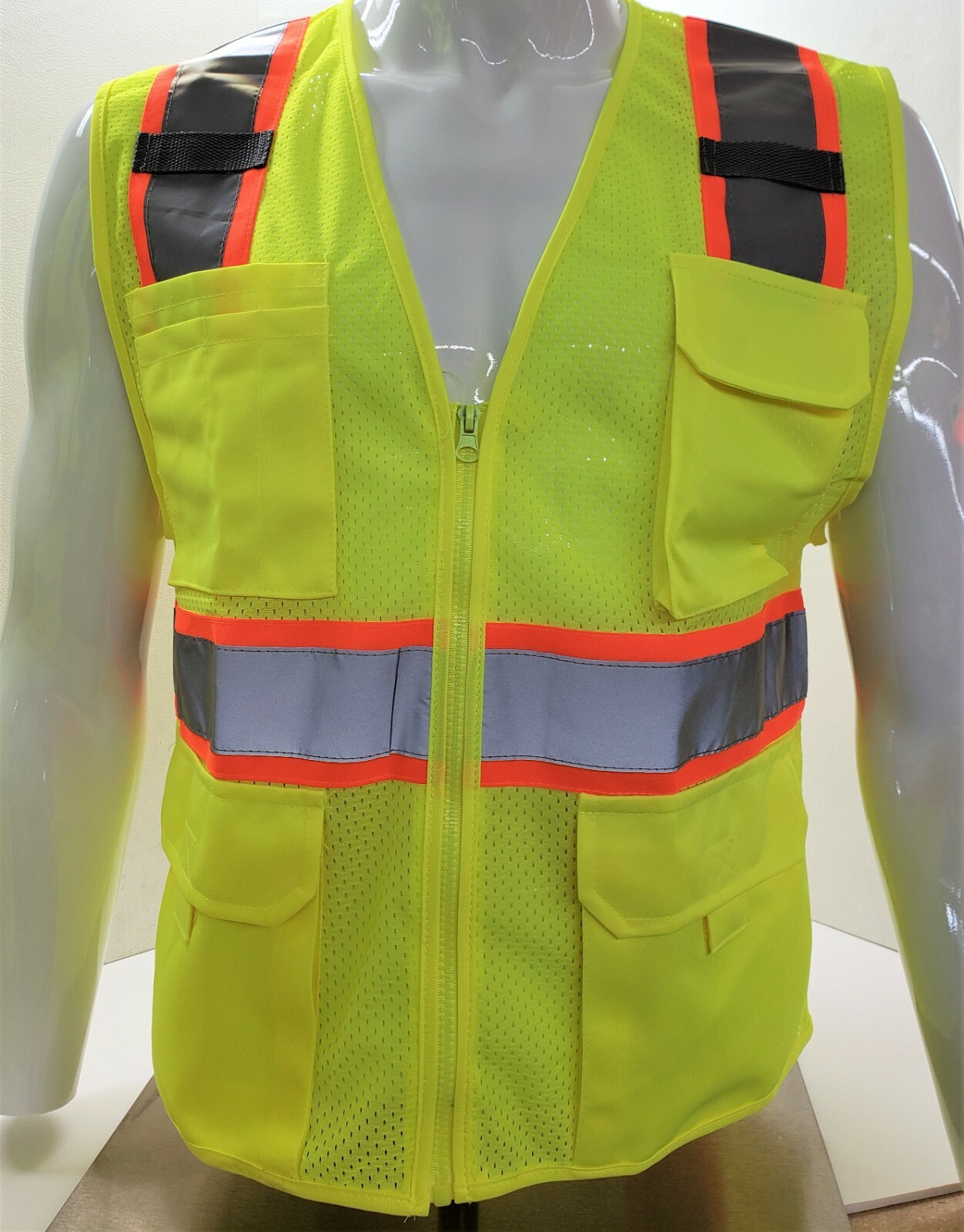 Two Tone High Visibility Reflective Safety Vest in various colors (X-Small-5XL)