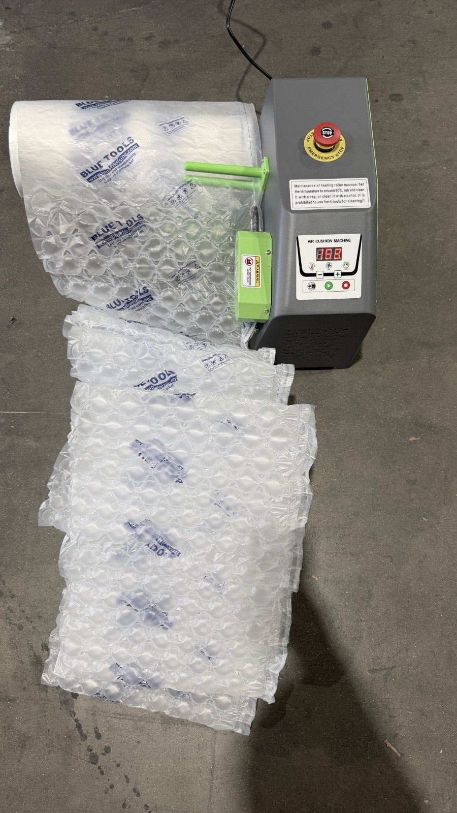 984ft x 16″ Air Cushion Machine Film Small Bubble Pillow Packaging Padding Roll