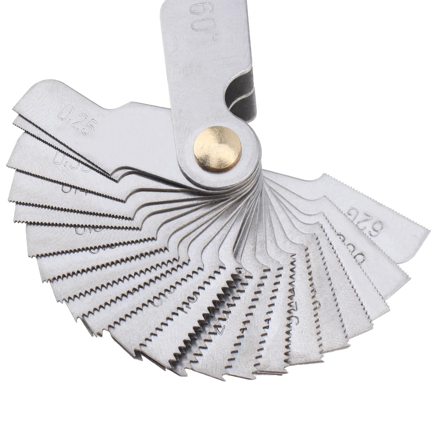 Medidor Paso Rosca Tornillos Acero Inoxidable Herramienta Calibre Metricas