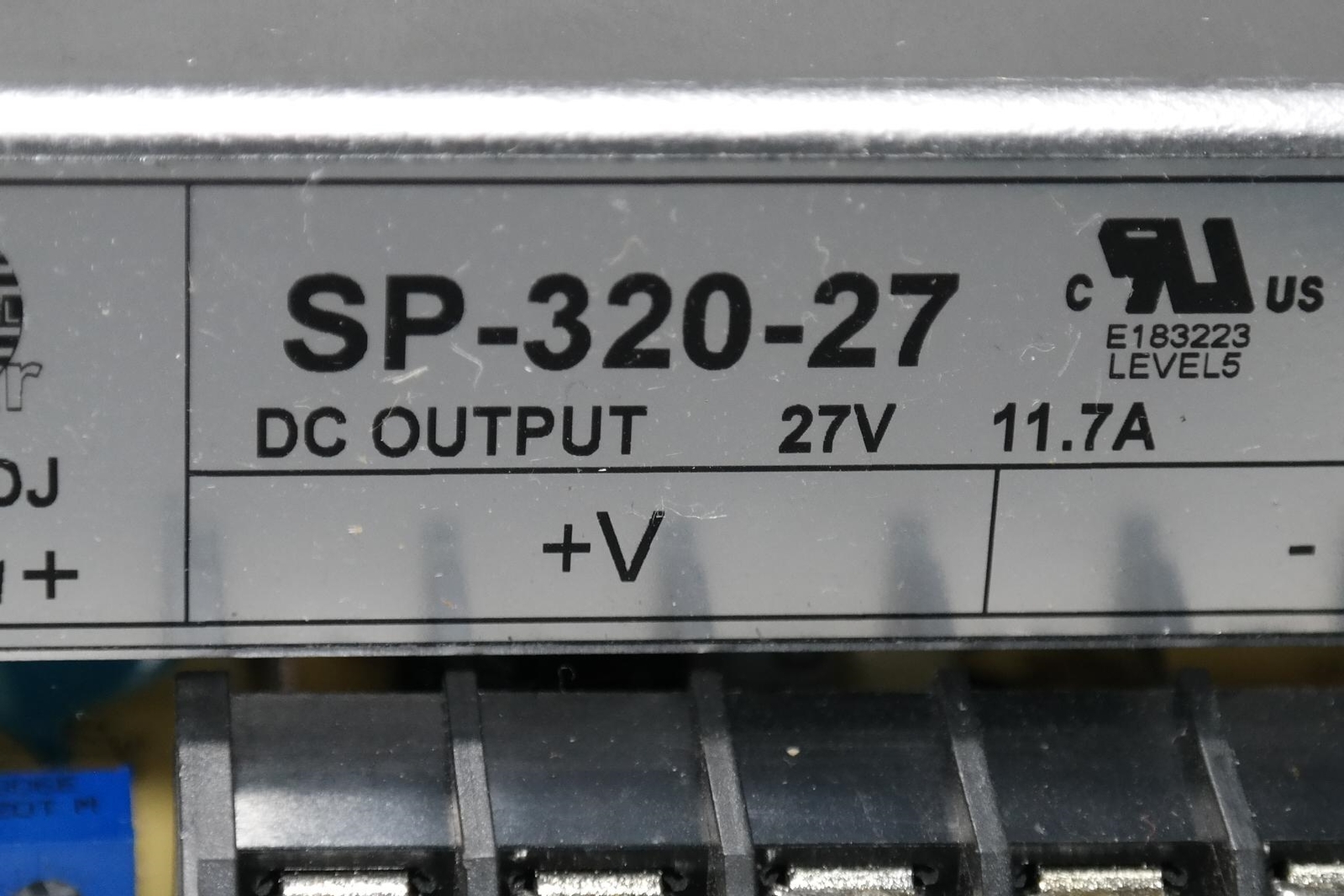 MEAN WELL SP-320-27 SWITCHING POWER SUPPLY-=|135-264V AC IN|27V DC 11.7A OUT|=-