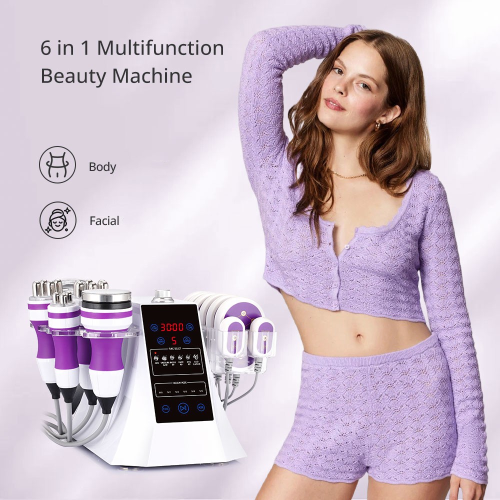 6 in 1 40-K Beauty Machine for Body Massage Facial Skin Care Skin Lifting Lost