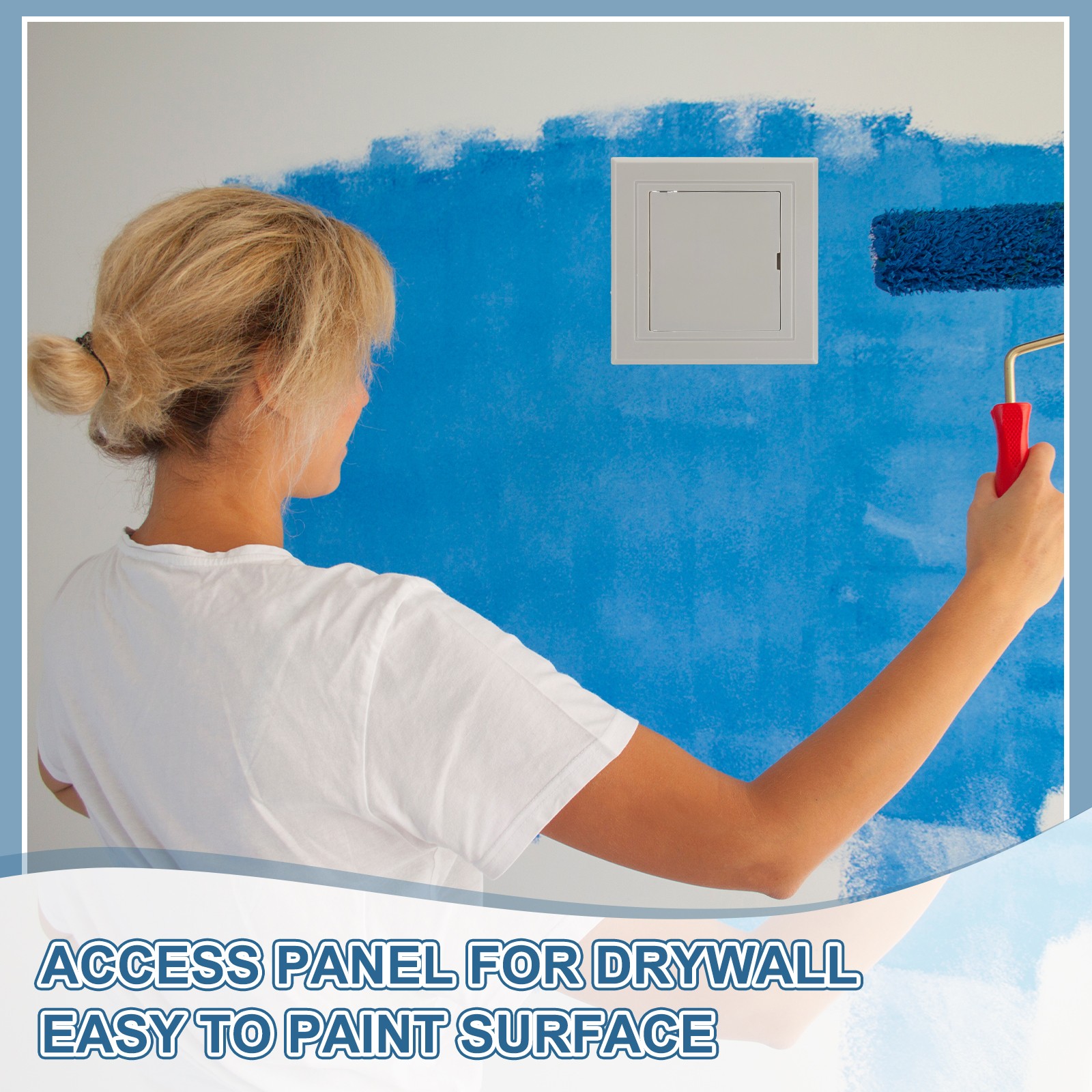 Access Panel for Drywall 9.65×5.71 Inch 1 Set Access Door with Tape White
