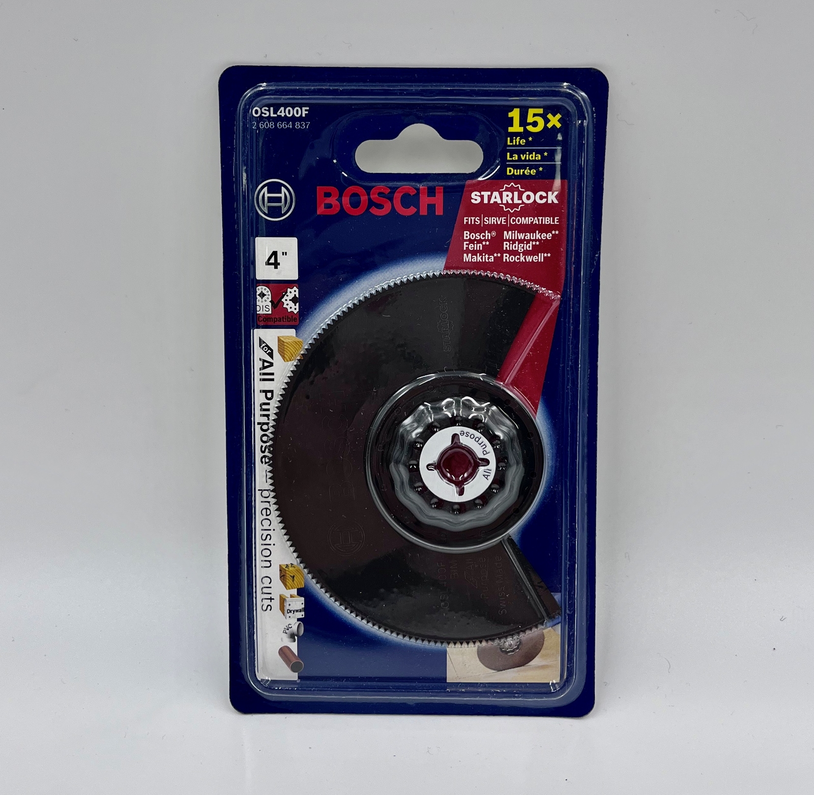 Bosch OSL400F Starlock Oscillating Multi Tool Bi-Metal Segmented Saw Blade, 4″