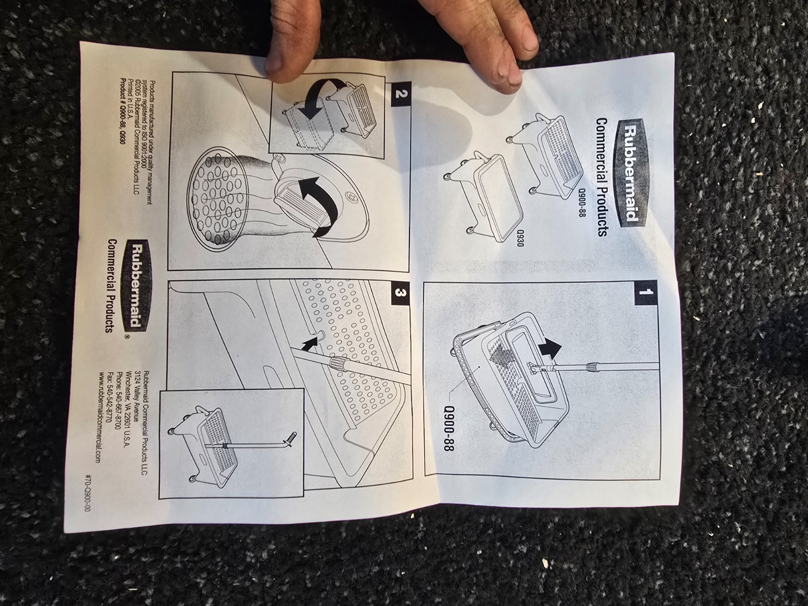 Rubbermaid® FGQ050000000 Blue All-in-One Microfiber Floor Finishing System