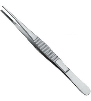DeBakey Tissue Forceps, 6″(15.2 cm), Straight, 1.5 mm Wide Tips, Premium