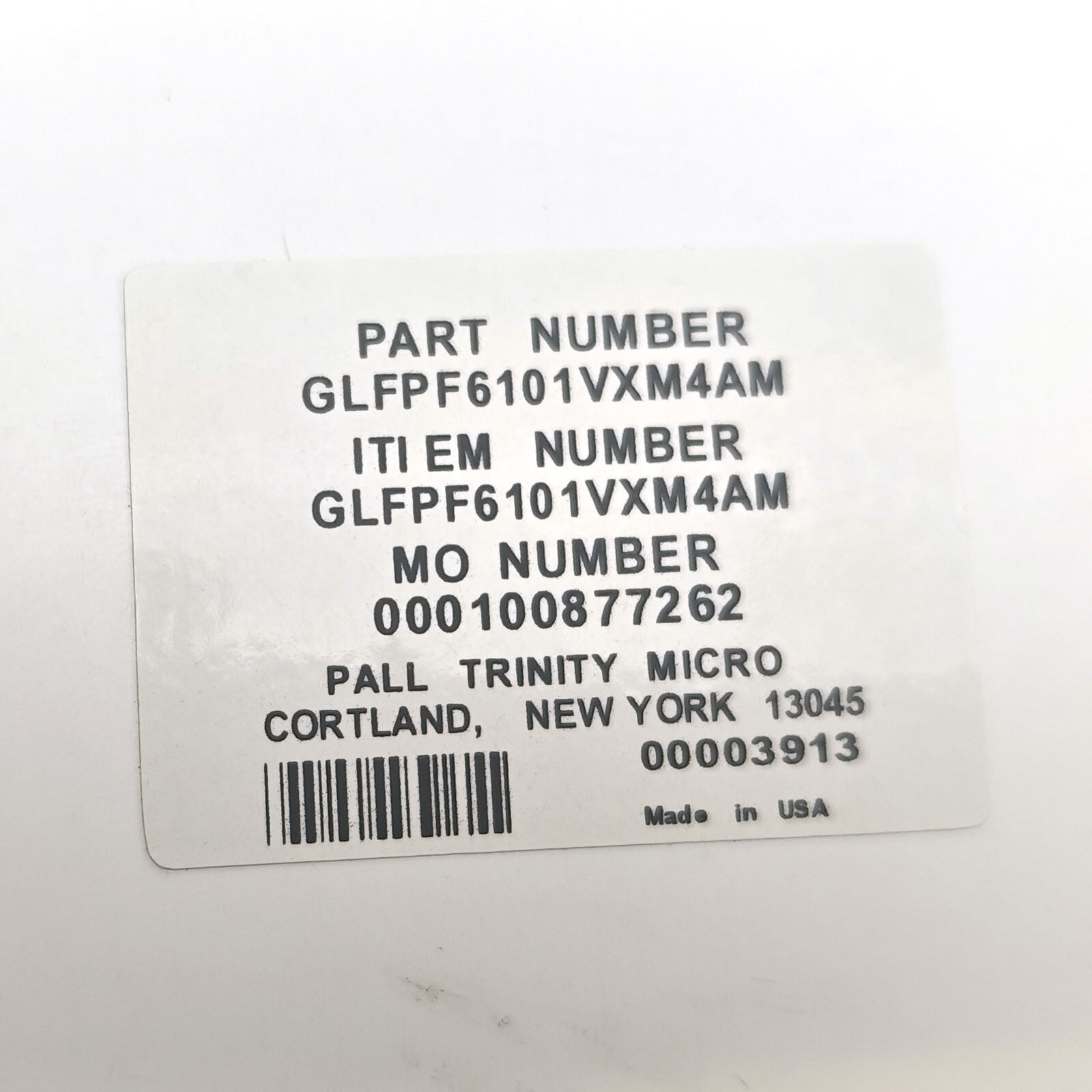 GLFPF6101VXM4AM New Filter for PALL 6101 Series Process Gas Filter Assembly