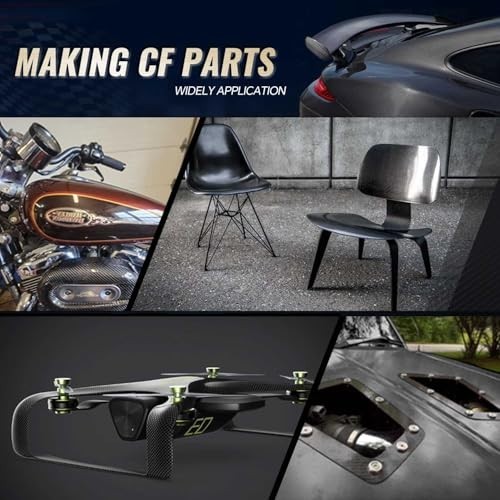 Carbon Fiber Repair Kit 5FT x 12-In Cloth 8oz Epoxy Resin 4oz Hardener DIY