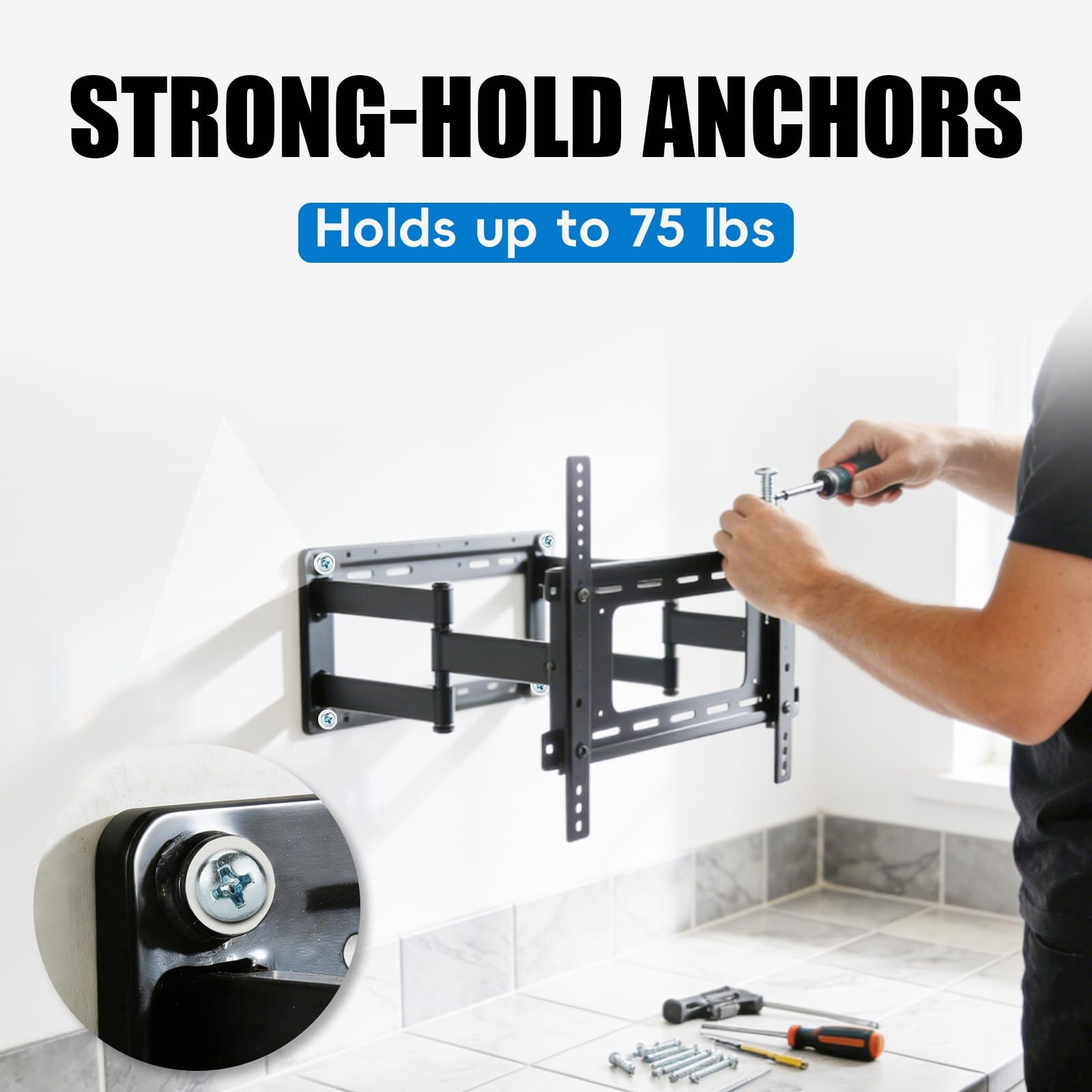 Self Drilling Drywall Anchors with Screws Kit 120 Pcs, No Pre Drill Required,…