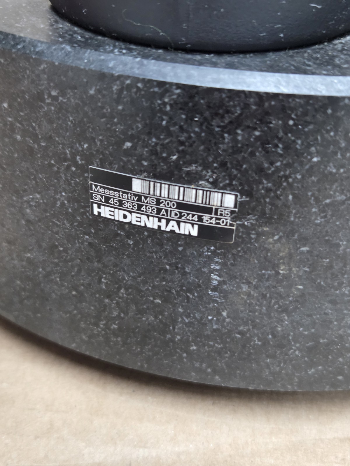Heidenhain 244 154-01 MS 200 Gauge Stand, ø10in Base, ø3in x 10in Column