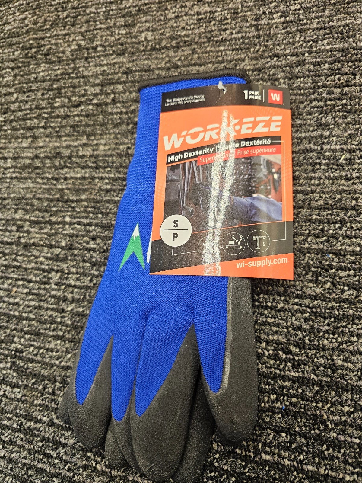 (QTY 12 Pairs) Wi-Supply LNG-B8 Blue High Dexterity Nylon Knit Liner Gloves S/P