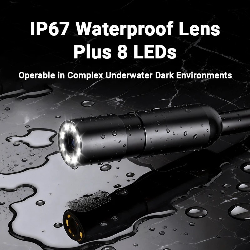 4.3in Inspection Camera w/ Light Articulating Camera for Plumbing Inside Wall