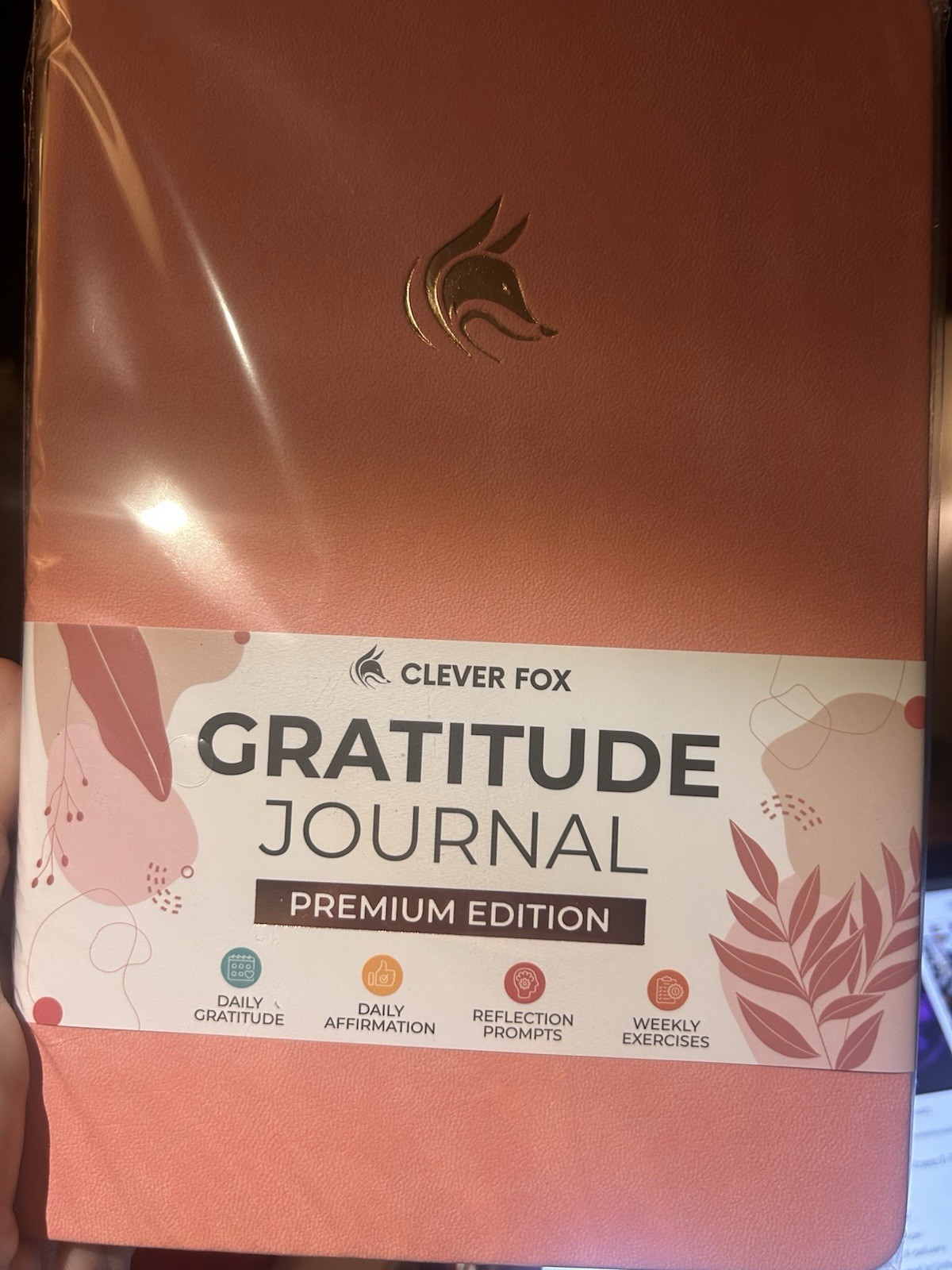 Clever Fox Gratitude Journal Premium Edition ROSE GOLD with Stickers NEW RARE