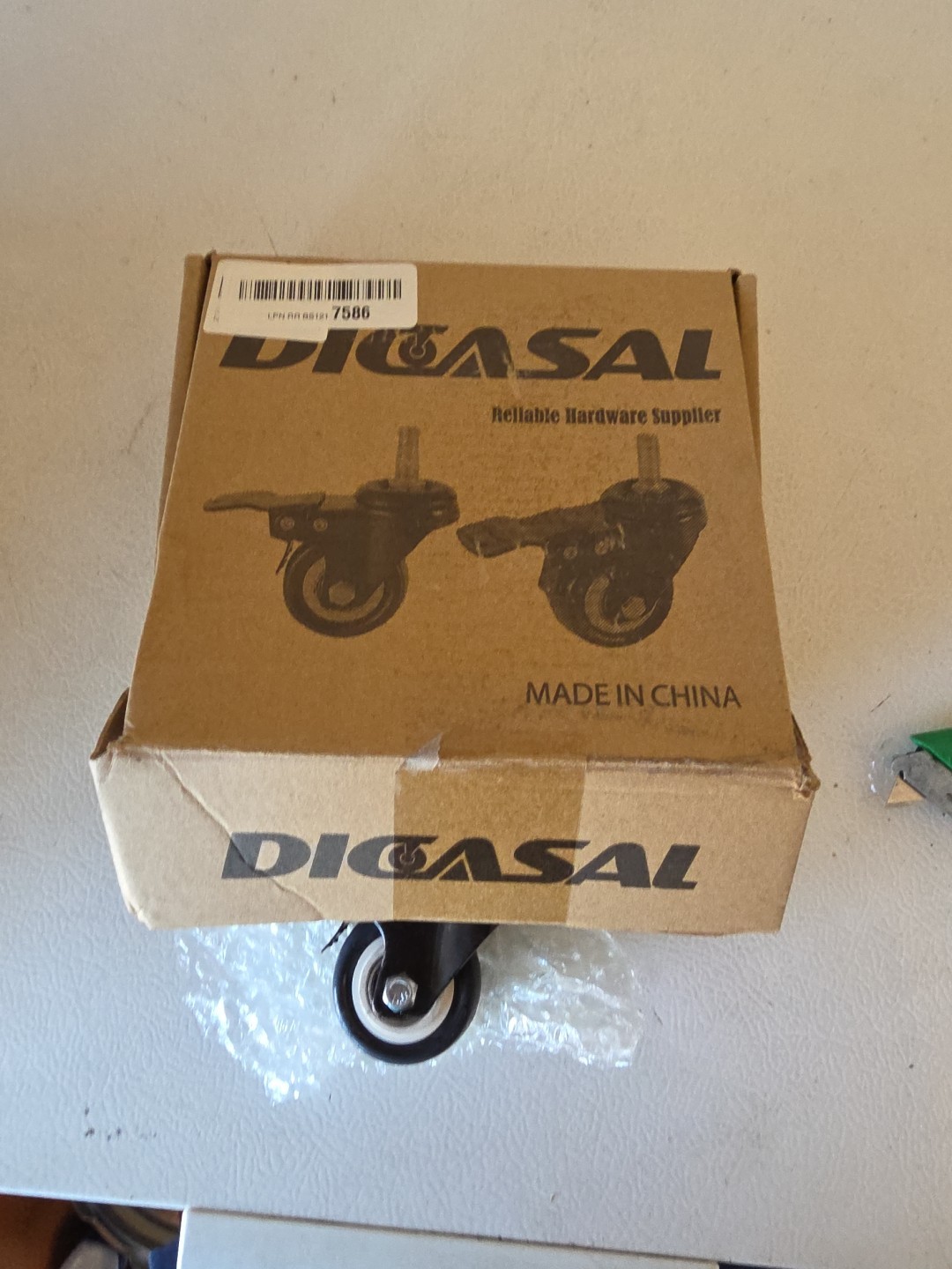 DICASAL 2 Stem Casters, Heavy Duty Swivel Stem Casters PU Foam Quite Mute No …
