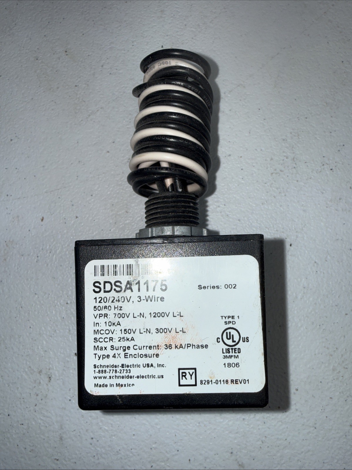 Square D SDSA1175 Surge protection device, Surgelogic, 36kA, 120/240 VAC