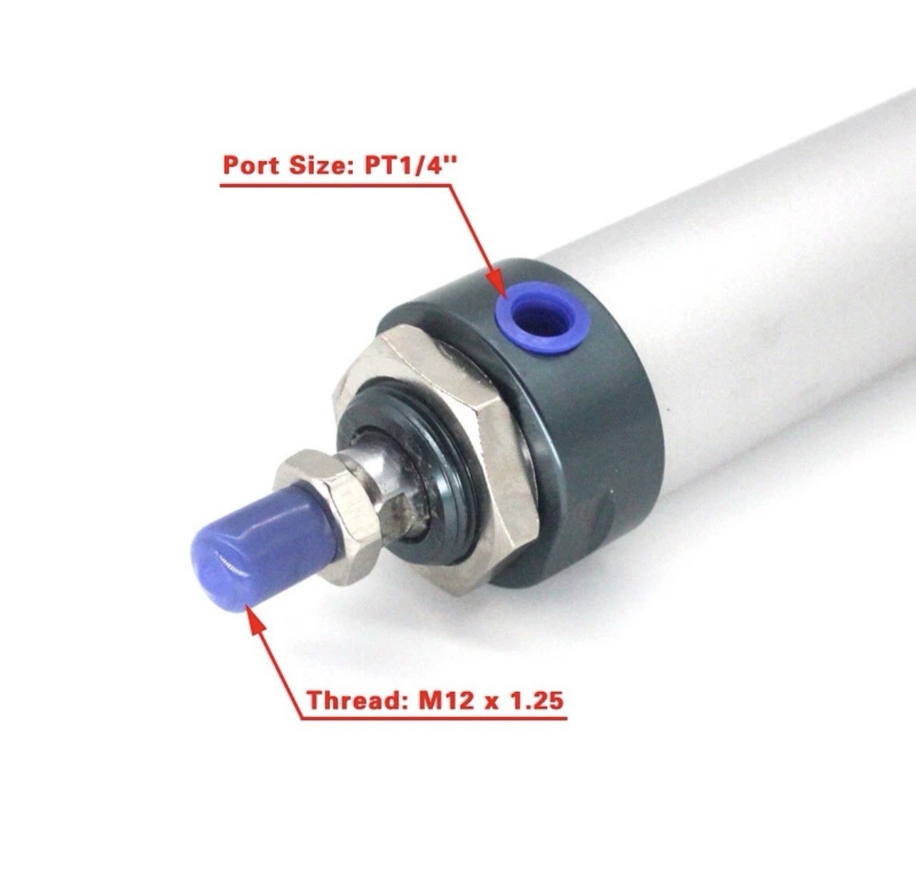 MAL40X100-CA Pneumatic Air Cylinder Bore 40mm Stroke 100mm Double Acting 1Pc