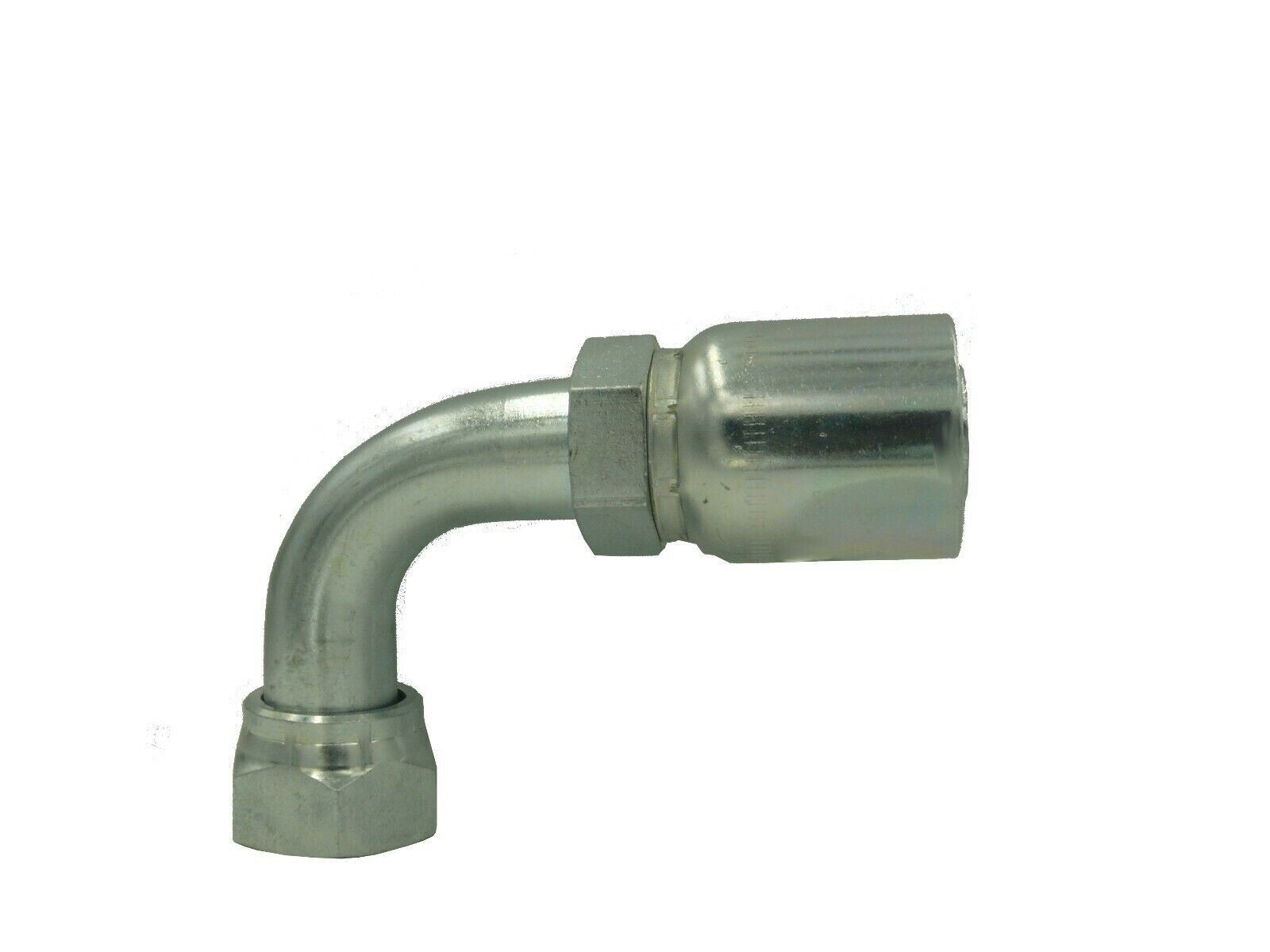 FJX90-16-16 1″ Female JIC 90° Crimp On Hose Fitting – 16U-676