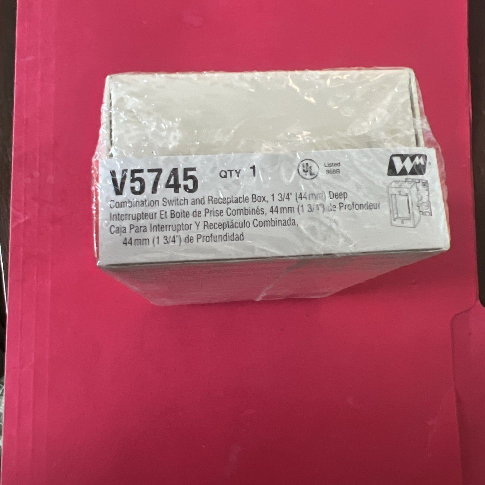 V5745 WIREMOLD LEGRAND 1 Gang Device COMBINATION SURFACE WALL BOX