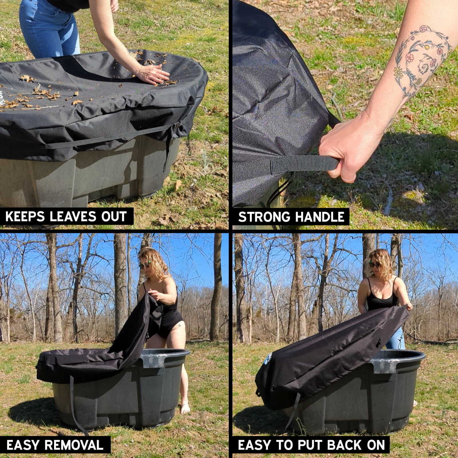 Rubbermaid 100 Gallon Stock Tank Cover Ice Water Therapy Ice Bath Cover Coldtank