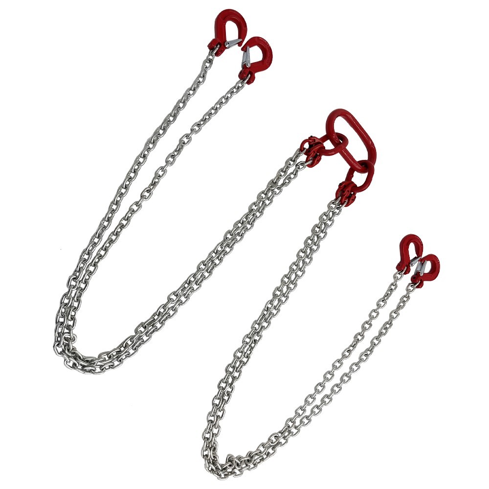4.9FT Chain Sling G80 Manganese Steel Galvanized Chain Hoist Lifts 4 Ton with 4