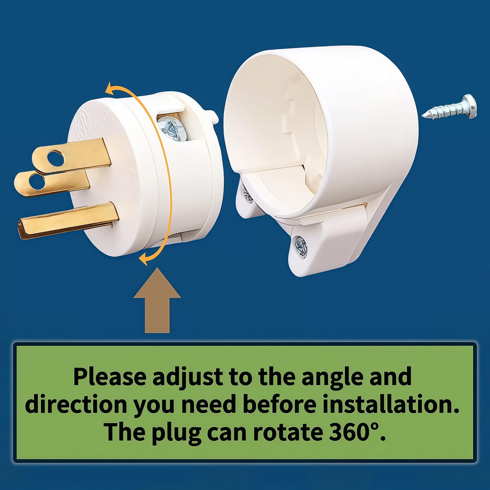 (10-Pack) ETL Listed 90 Degree USA Canada Male Plug Nema 5-15P 3 Pole Angle D…