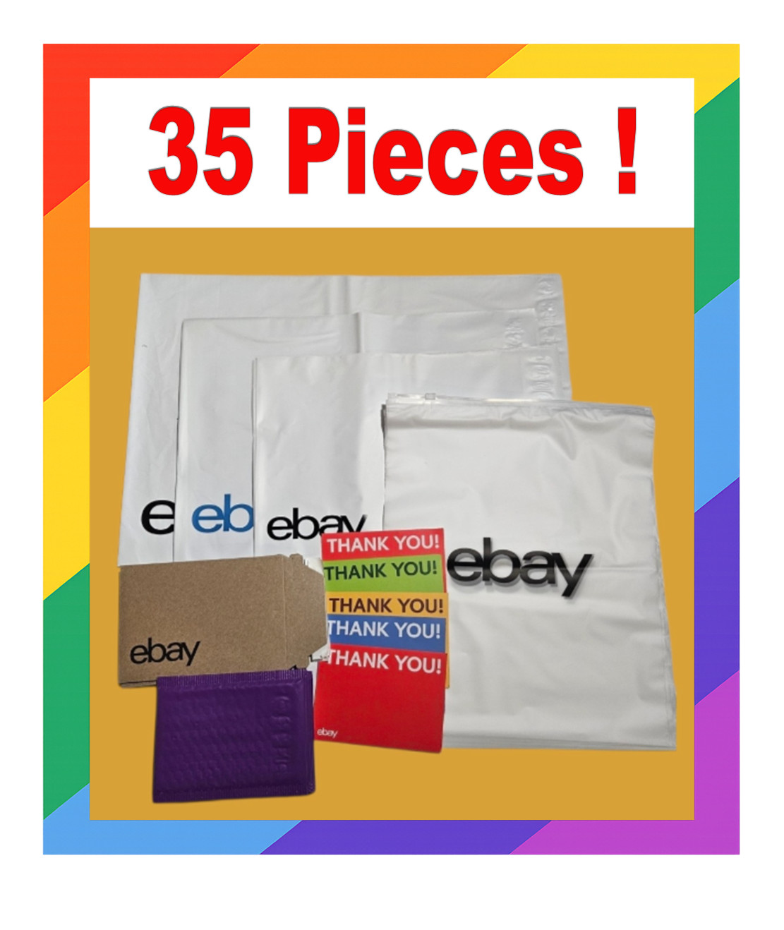 eBay Shipping Supplies 35 Count Variety Kit Poly Mailers Mailing Envelopes Start