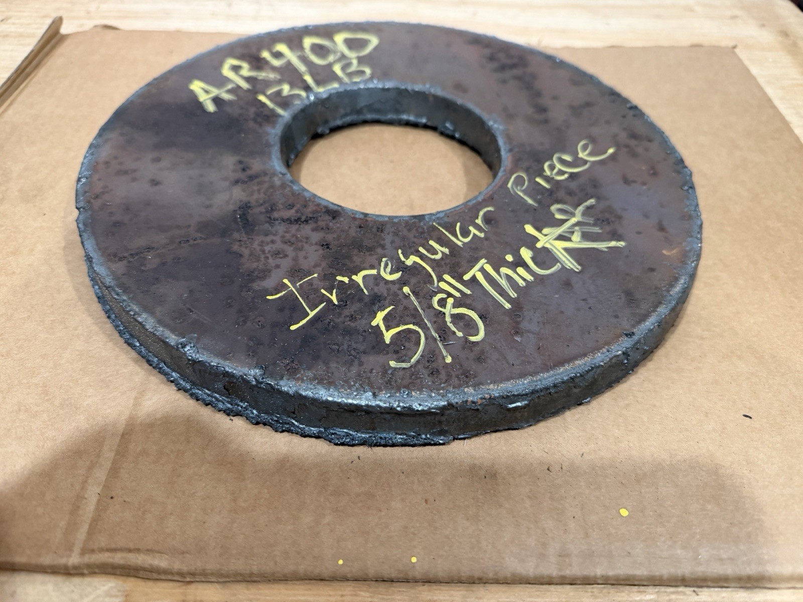 Irregular Piece of Abrasive Resistant Steel Plate – AR400 – 5/8” Thickness