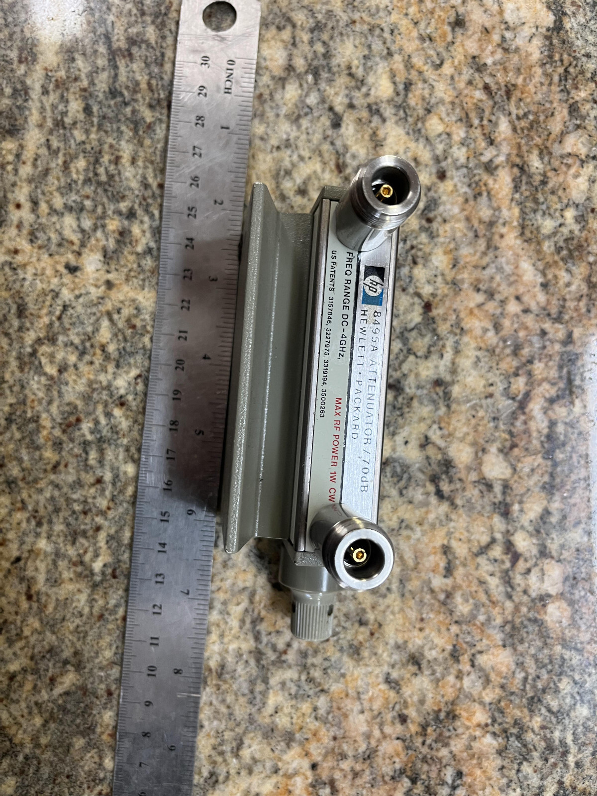 HP – Agilent – Keysight 8495A Manually Variable Step Attenuator, DC-4GHz, 70dB
