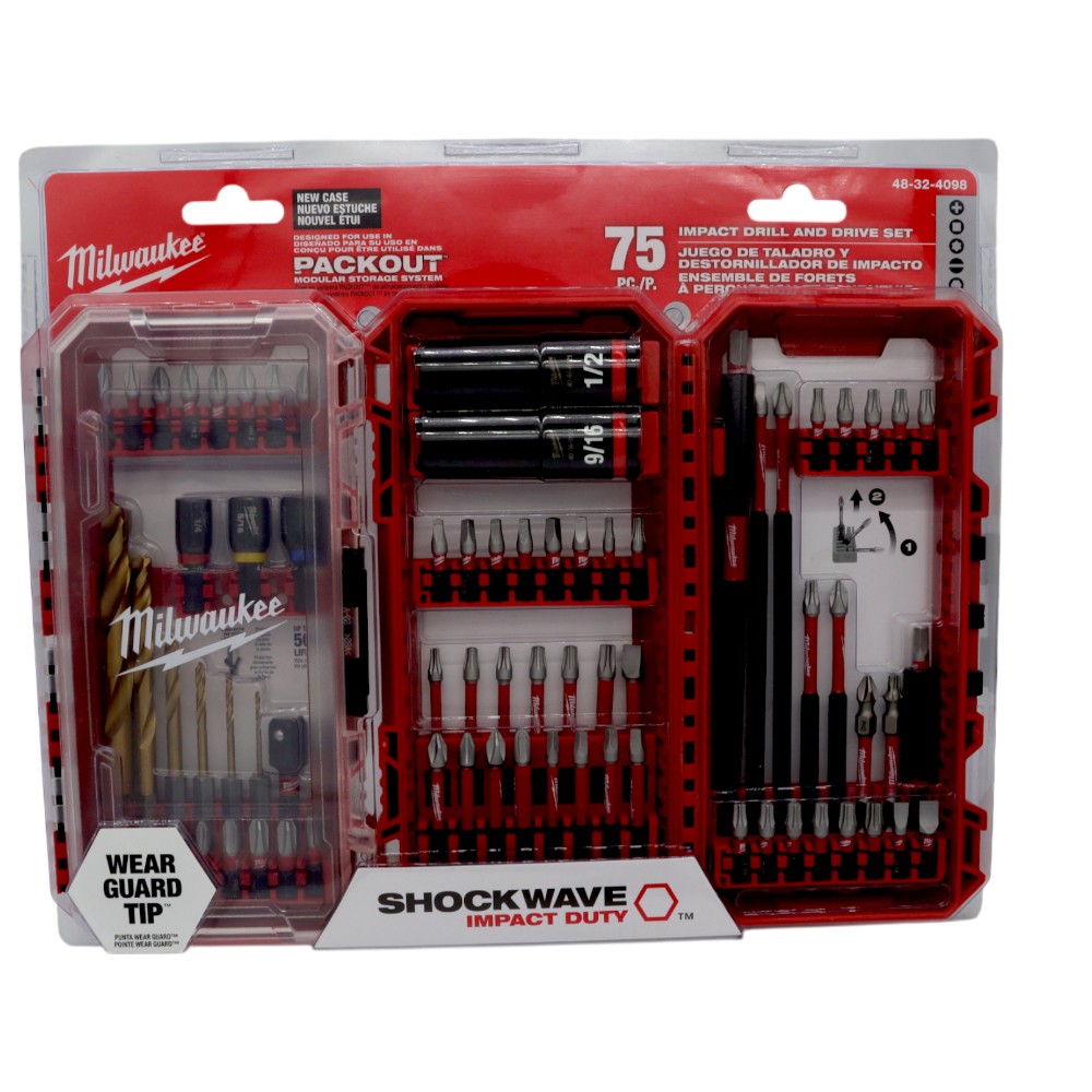 Milwaukee 48-32-4098 Impact Duty Drill, Drive & Fasten Set