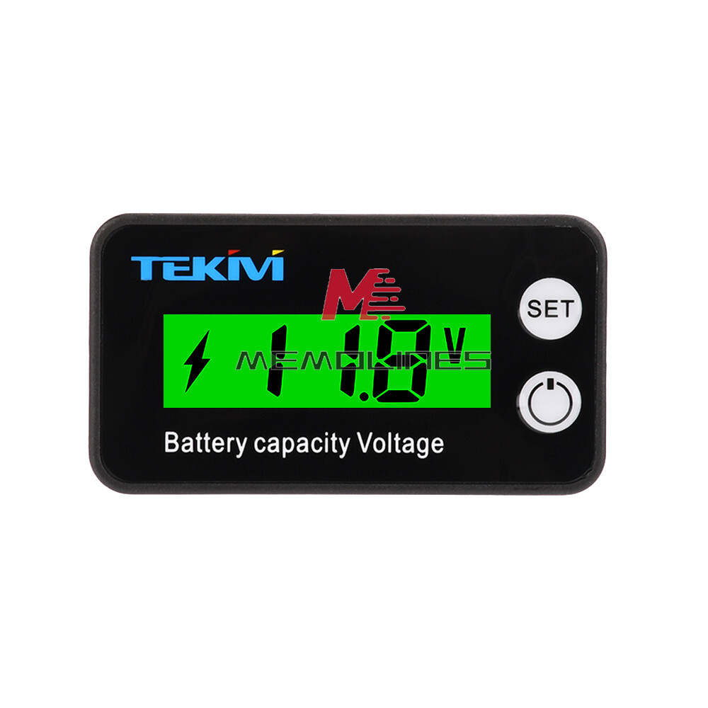 6136B High Precision LCD Battery Voltmeter Indicator Low Voltage Alarm Setting