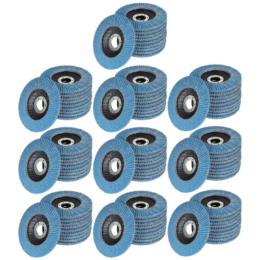PACK 100 PREMIUM ZIRCONIA FLAP DISC SANDING GRINDING 4-1/2″ X 7/8″ 40 GRIT