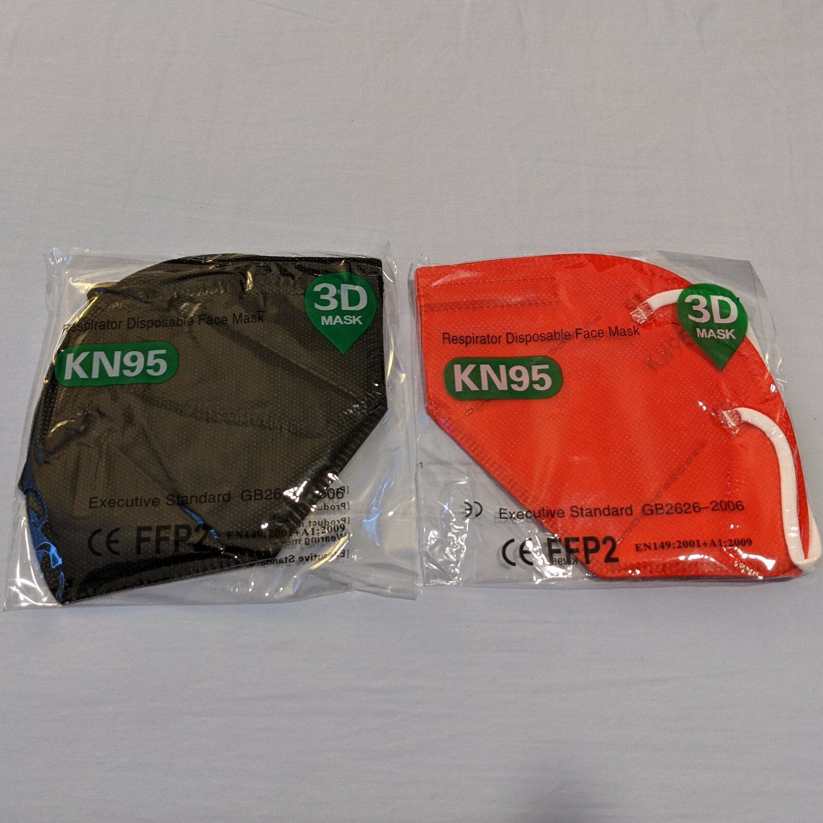 KN95 Adult Mask Individually Wrapped. Black or Red only. NEW 10-Pack KN 95