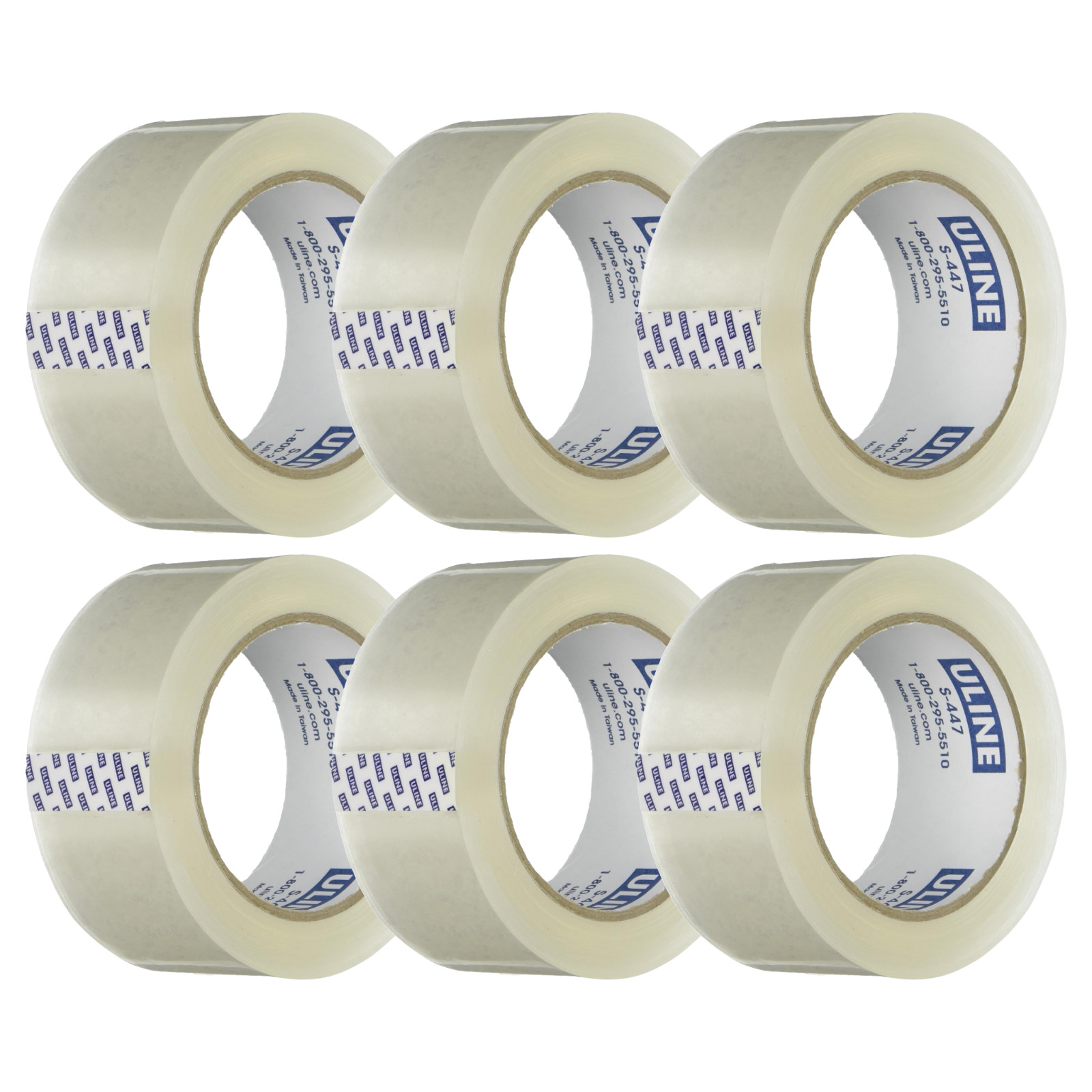Uline S-447 Heavy Duty Industrial Tape 3.5 Mil 2″ x 55 Yds Clear – 6 Pack