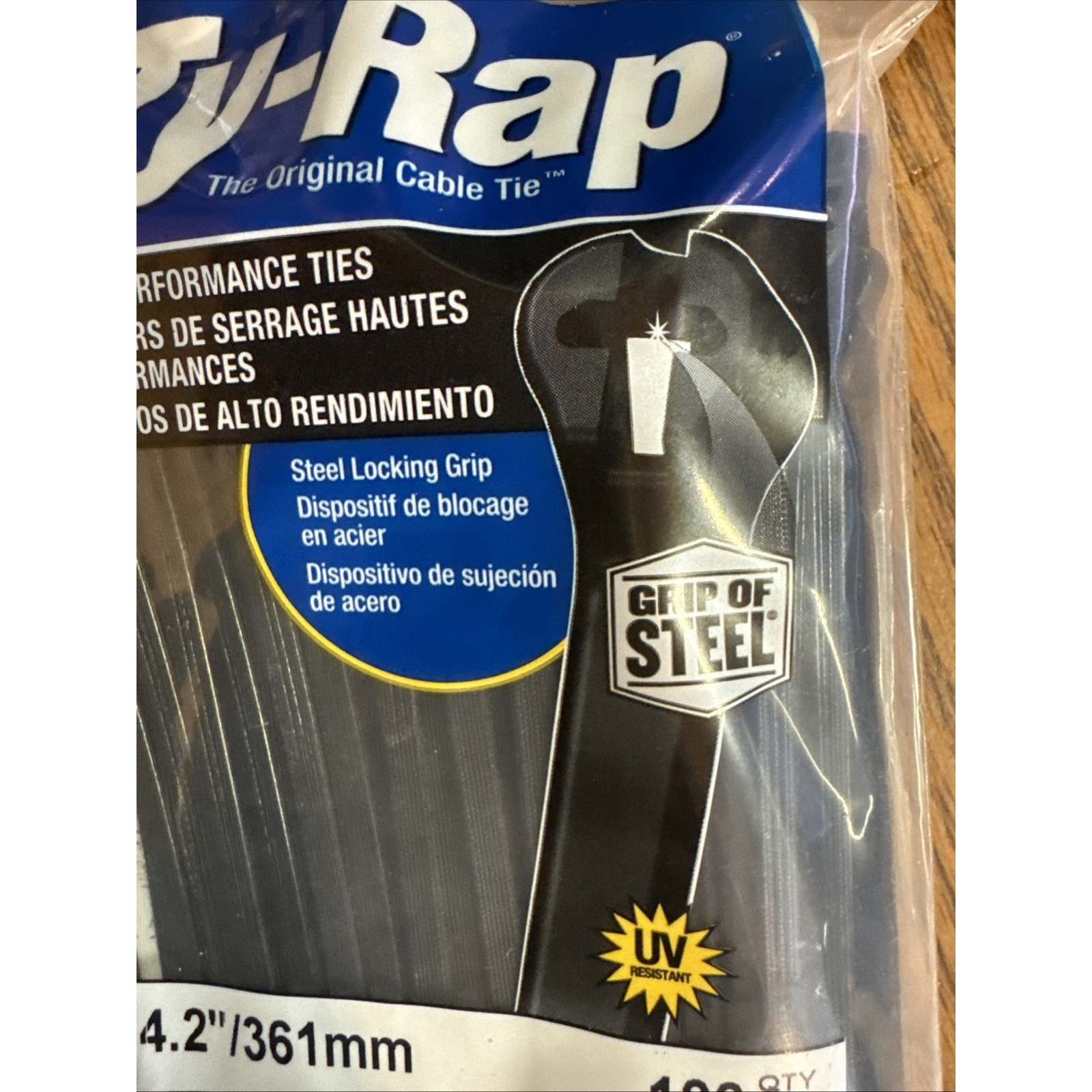 Ty-Rap High Performance Cable Ties – 14.2″ UV Black, 50 lb TS 100 Pack ge30
