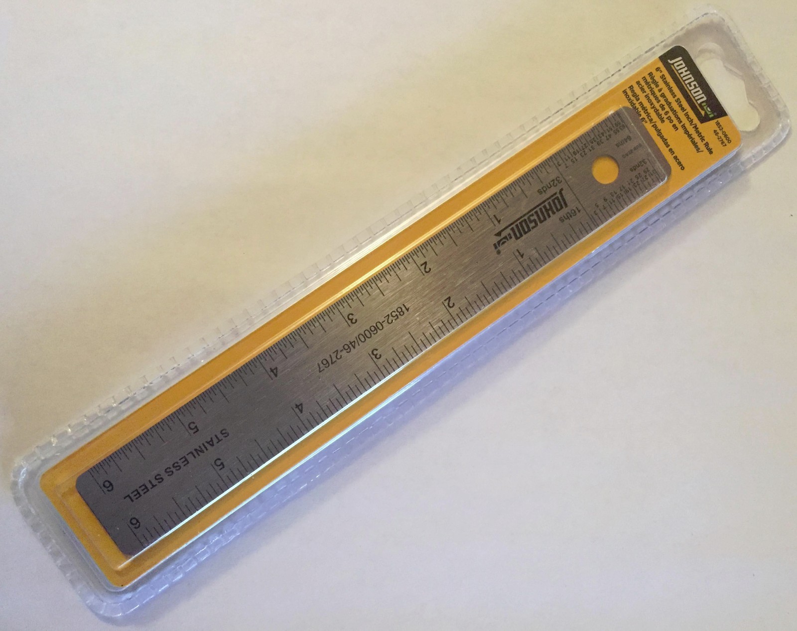 JOHNSON 6″ STAINLESS STEEL PROTRACTOR and 6″ SS RULER 1854-0000 1852-0600