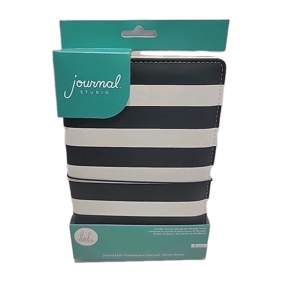 Journal Studio Journal Kit Black And White Stripe Zebra Diary Swapp